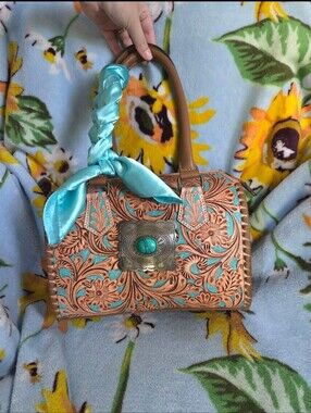 Western Tooled Leather Speedy Bag